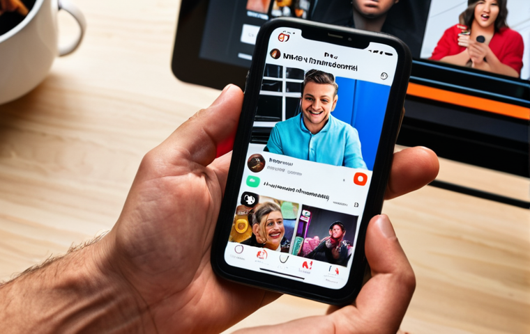 **

A person scrolling through a social media feed on their phone, featuring short-form videos and influencer marketing.  Bright colors, modern interface, focus on engagement. Include elements showing live streaming and podcast recommendations.  Overall impression:  Dynamic, informative, and entertaining.

**