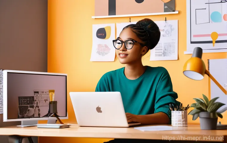 인플루언서 마케팅과 PR - **Prompt:** A young, diverse content creator, dressed in stylish but modest everyday clothing, sits ...