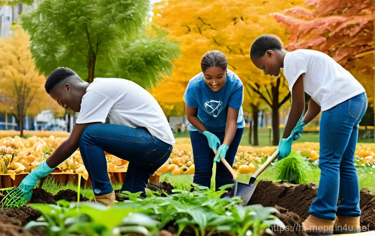 기업PR과 사회공헌 - **Prompt:** A vibrant and modern community center classroom where a diverse group of elementary scho...