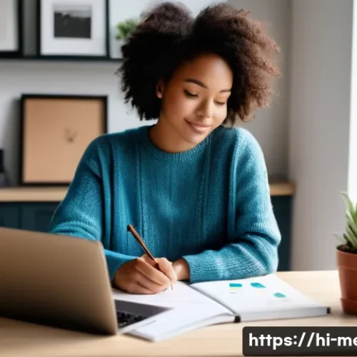 바이럴 마케팅과 PR - A diverse young female content creator, wearing comfortable yet stylish everyday clothes like jeans ...