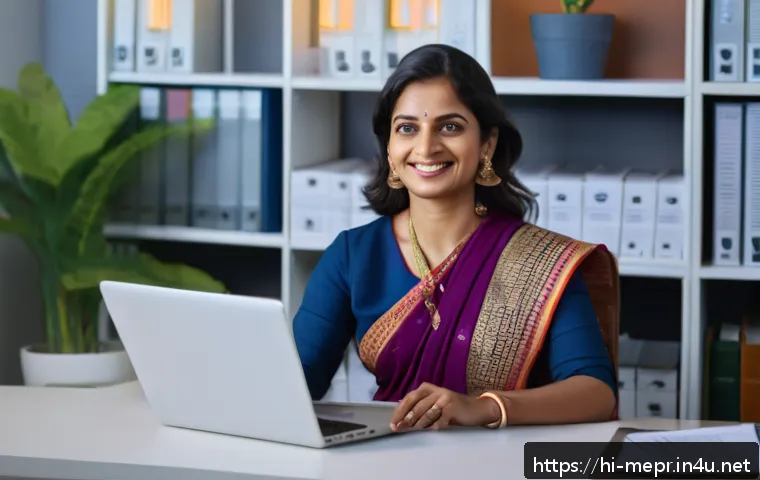 미디어 인터뷰 기법 - A confident Indian professional woman in her 30s preparing for a media interview, sitting in a moder...