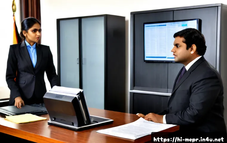 미디어 법률과 규제 - Photorealistic modern Indian newsroom compliance scene, a Hindi-speaking female media editor in mode...